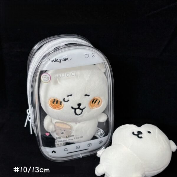 10/13cm Cute Clear Ita Bag | Doll Bag/Figure/Plush Doll PVC Storage (Dust-Proof & Display) | INS-Style, 1 Piece (Doll Not Included)